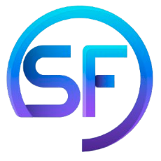 See The Fact SF news logo in blue and purple gradient colors